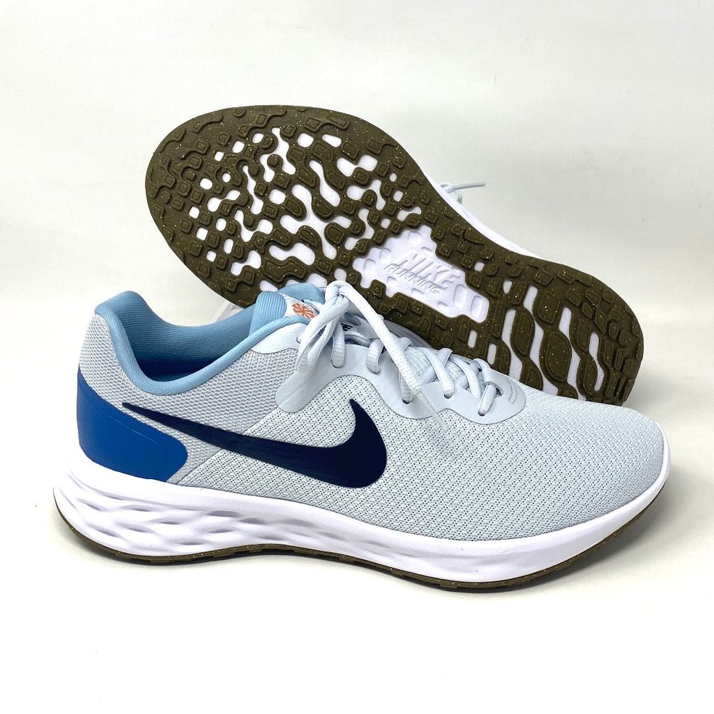 Nike Revolution 6 NN 4E Low Top Men Gray Blue Black Sneakers Mesh DD8475 009 - Picture 2 of 11